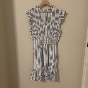Rails Blue & White Striped Dress - Size Large